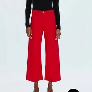 pistola Red Wide Leg Pants